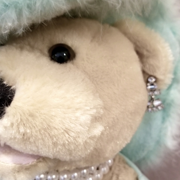 Vintage Bogoff Art Deco Clear Rhinestone Geometric Dangle "Wedding" Earrings - Picture 7 of 8